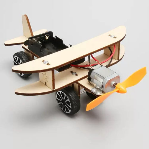 DIY Wooden Airplane Model Kit | Hand-Assembled STEM Toy | Safe Smooth Natural Wood | Educational Building Set for Kids